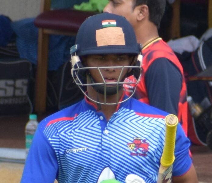 Jaiswal batting during VH Trophy
